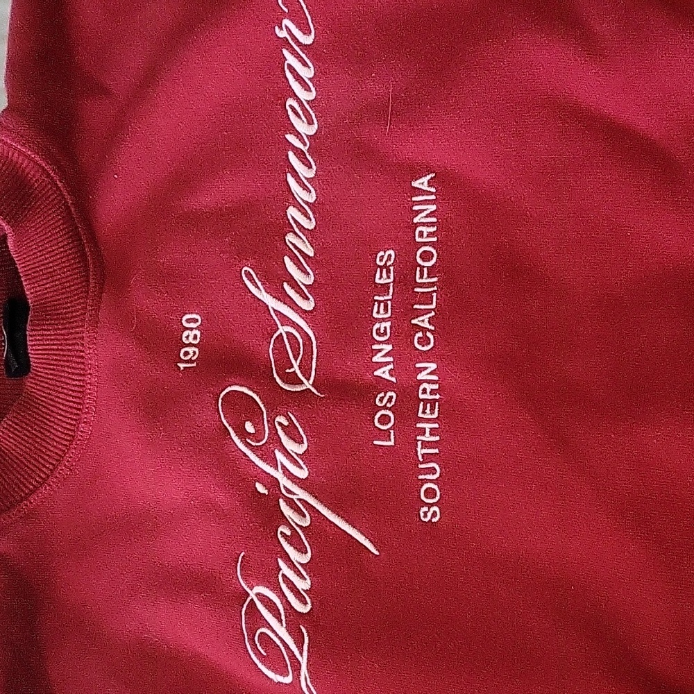 XS  Pacific Sunwear Womens Red Sweatshirt - Picture 2 of 2